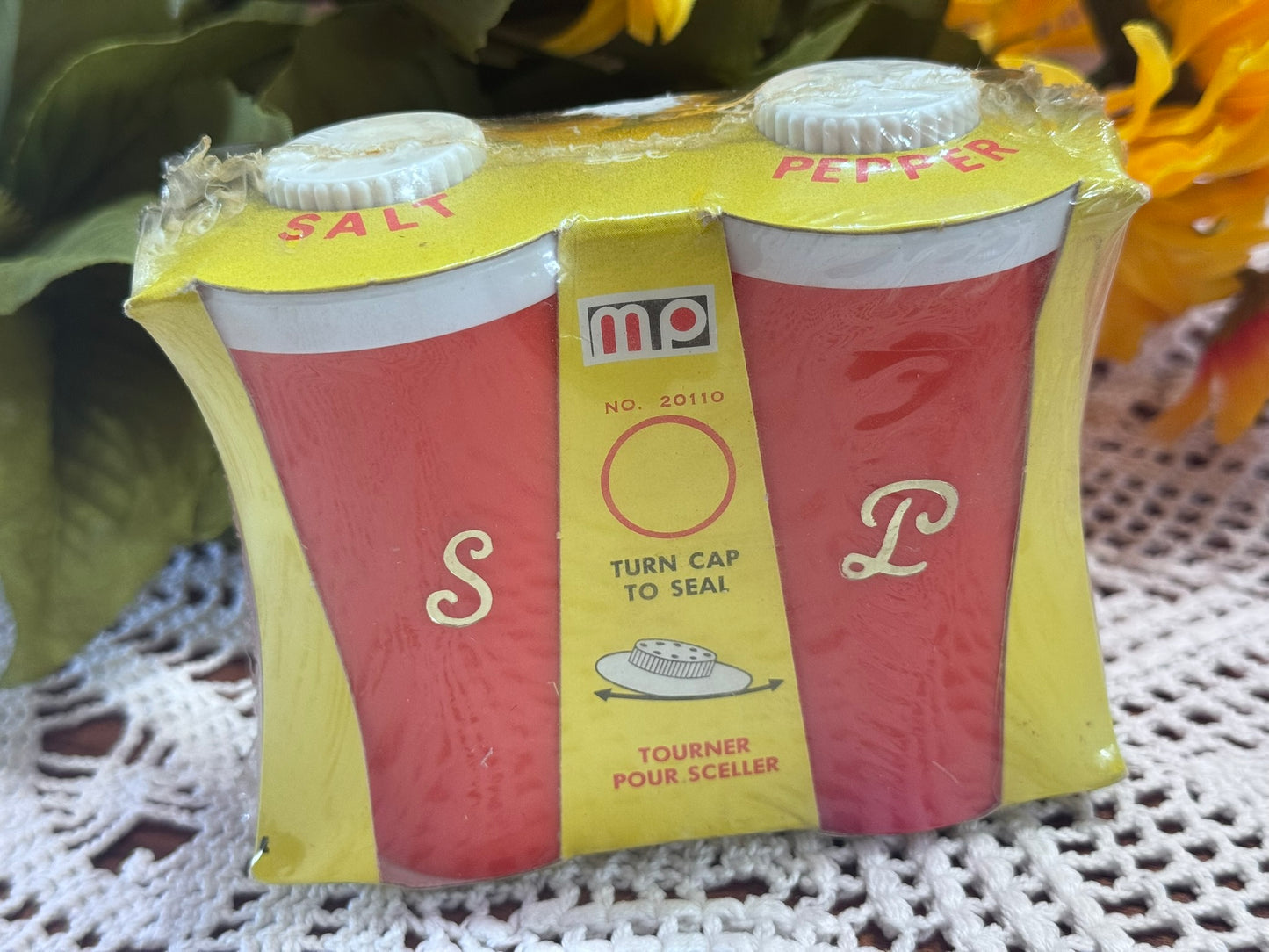 Packaged Orange Salt & Pepper Set By Modern Platsics Quebec, Canada