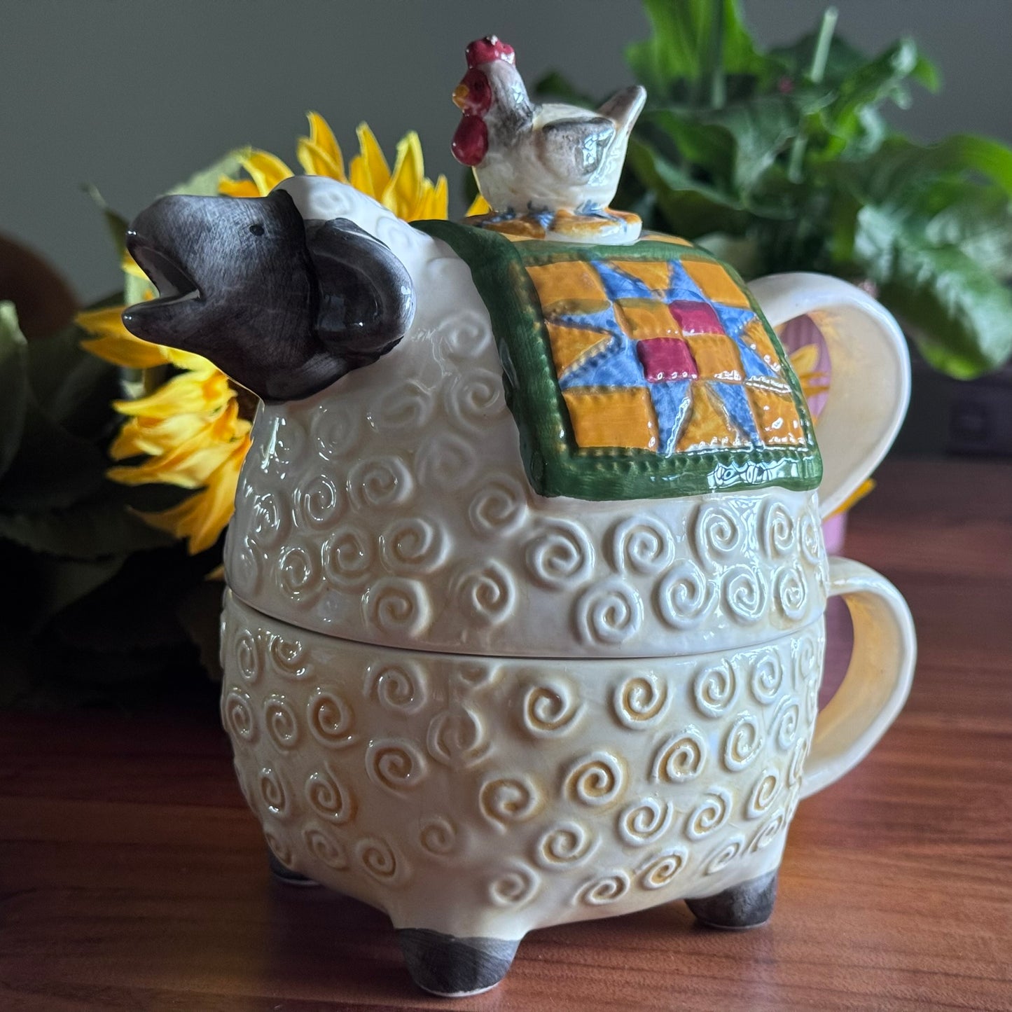 Sheep & Chicken - Barnyard Teapot/Cup