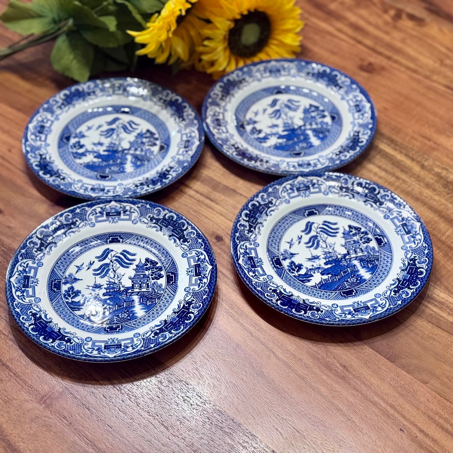Staffordshire England Old Willow 7" Plates