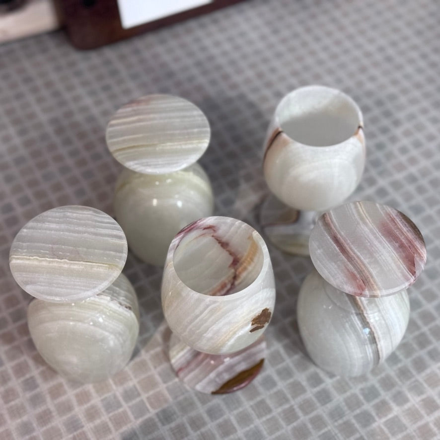 Onyx Alabaster Goblets