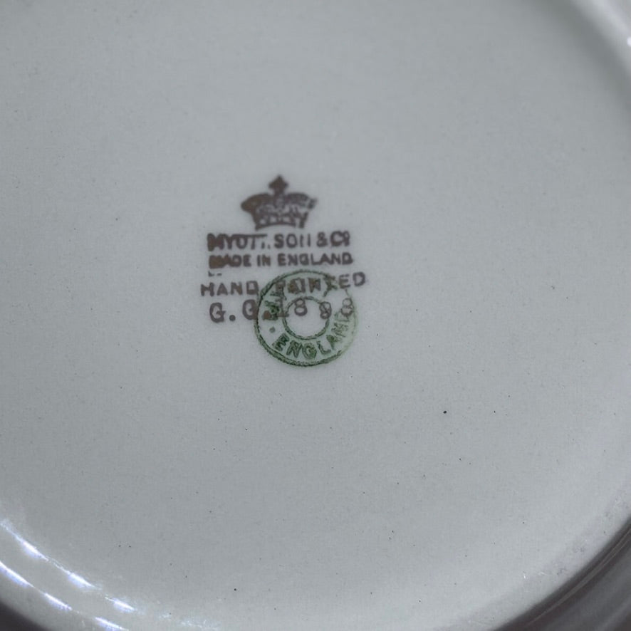MYOTT SON & Co Hand Painted G.G. 1898 Dish Set