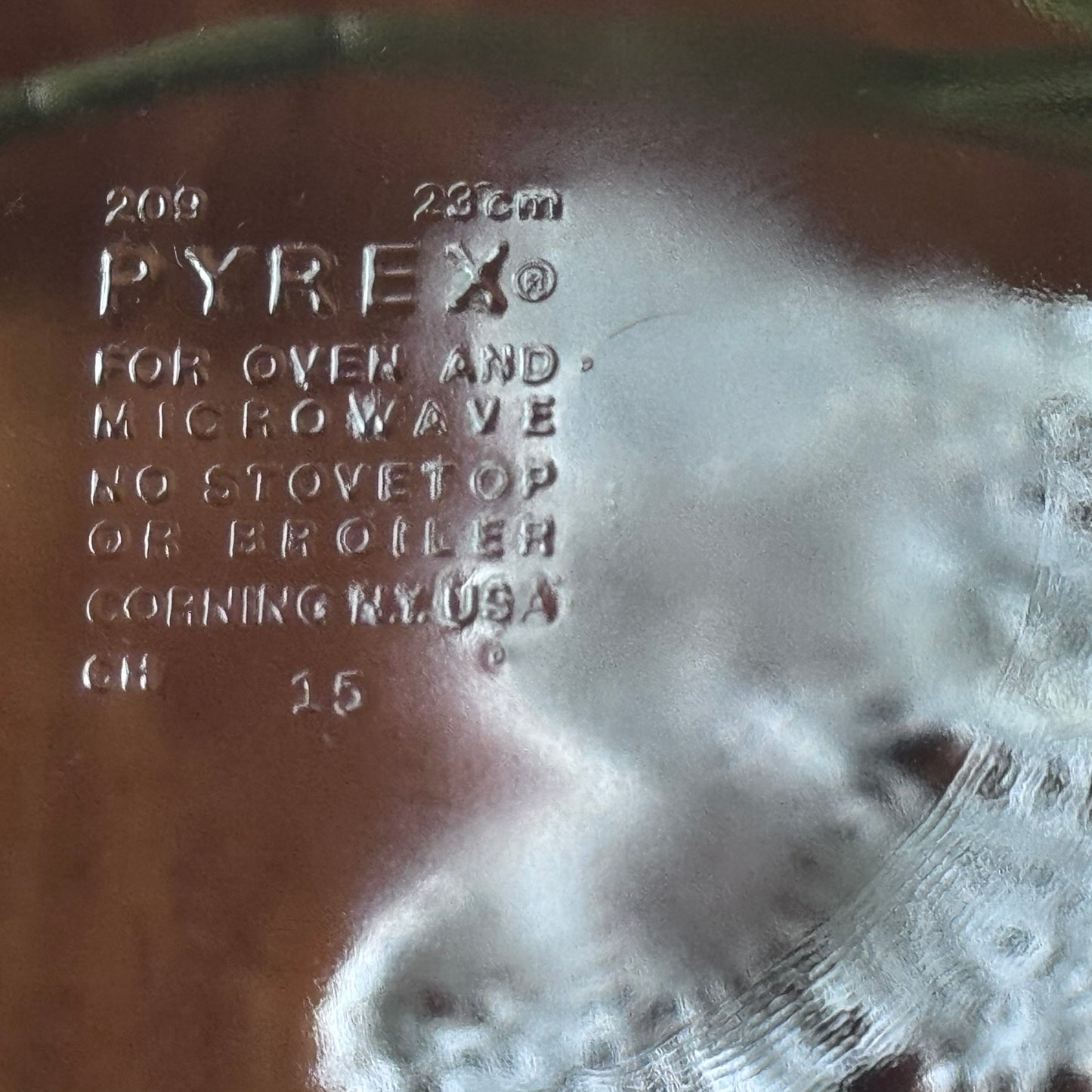 PYREX #209 Smoke Glass Pie Plate