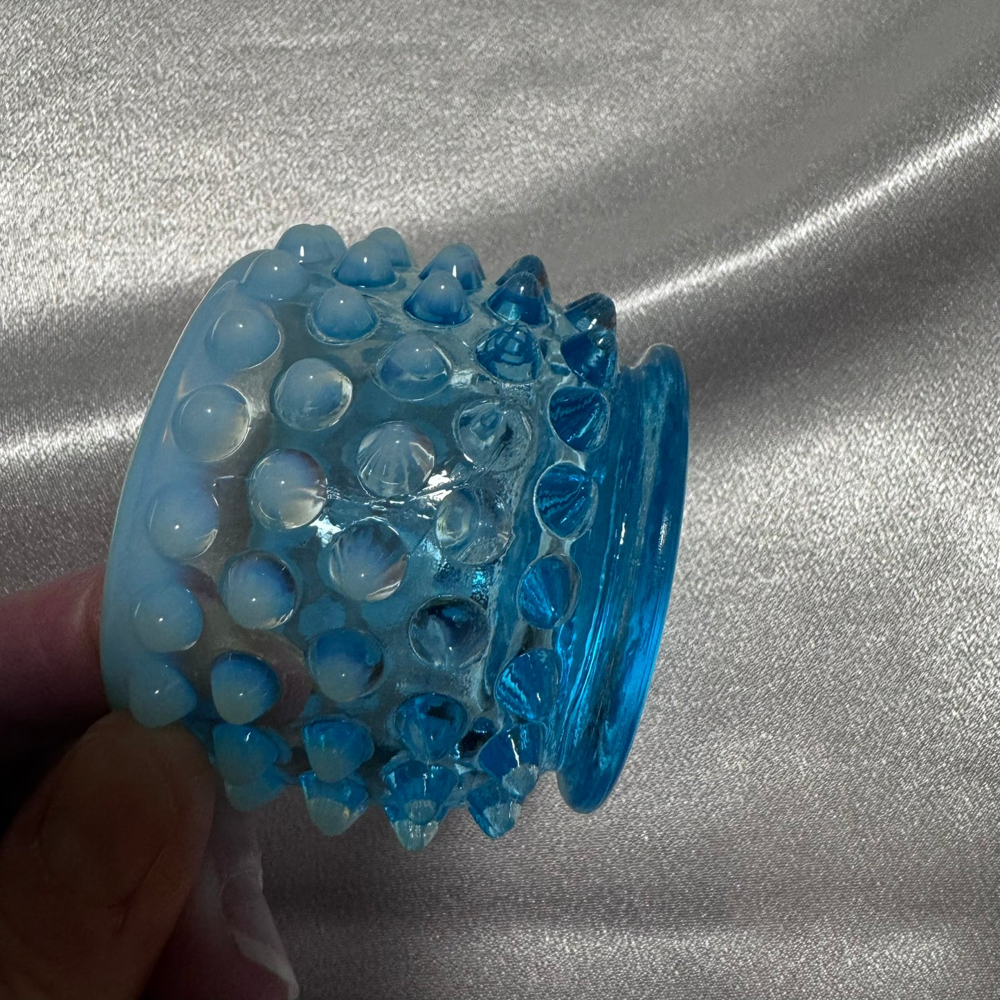 Fenton Aqua Blue Toothpick/Condiment Jar