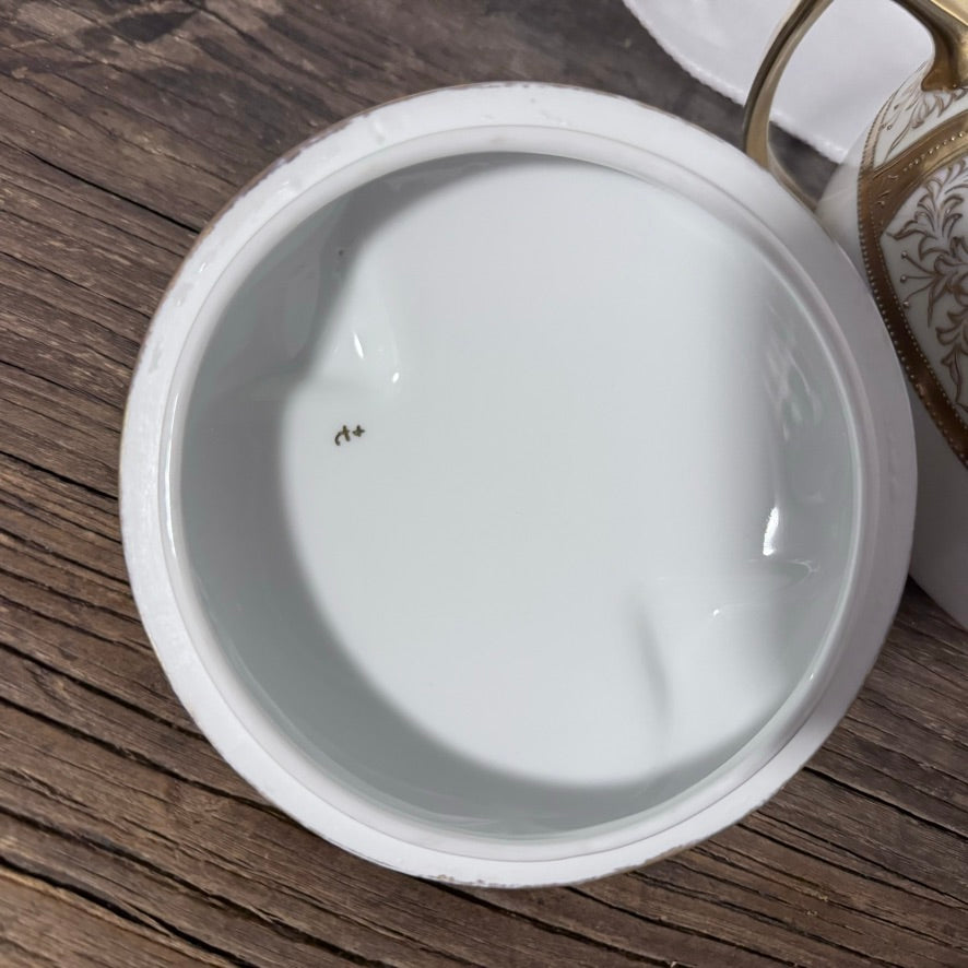 Hand Painted Gold Nippon Sugar Dish