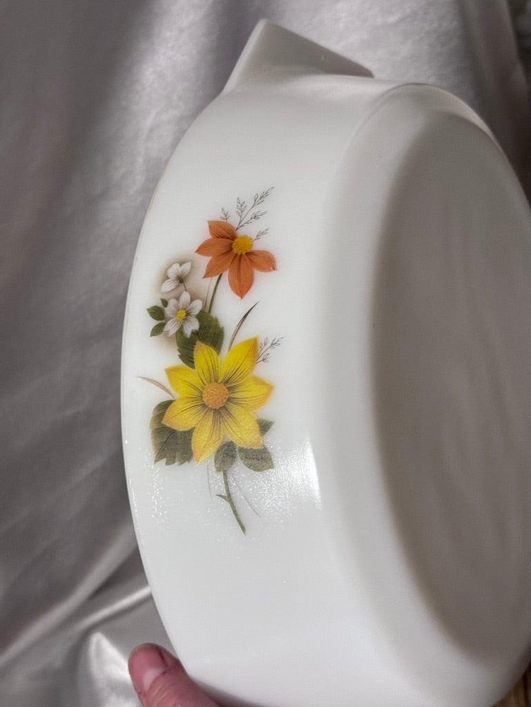 "Autumn Glory" Pyrex England Casserole Dish with Lid