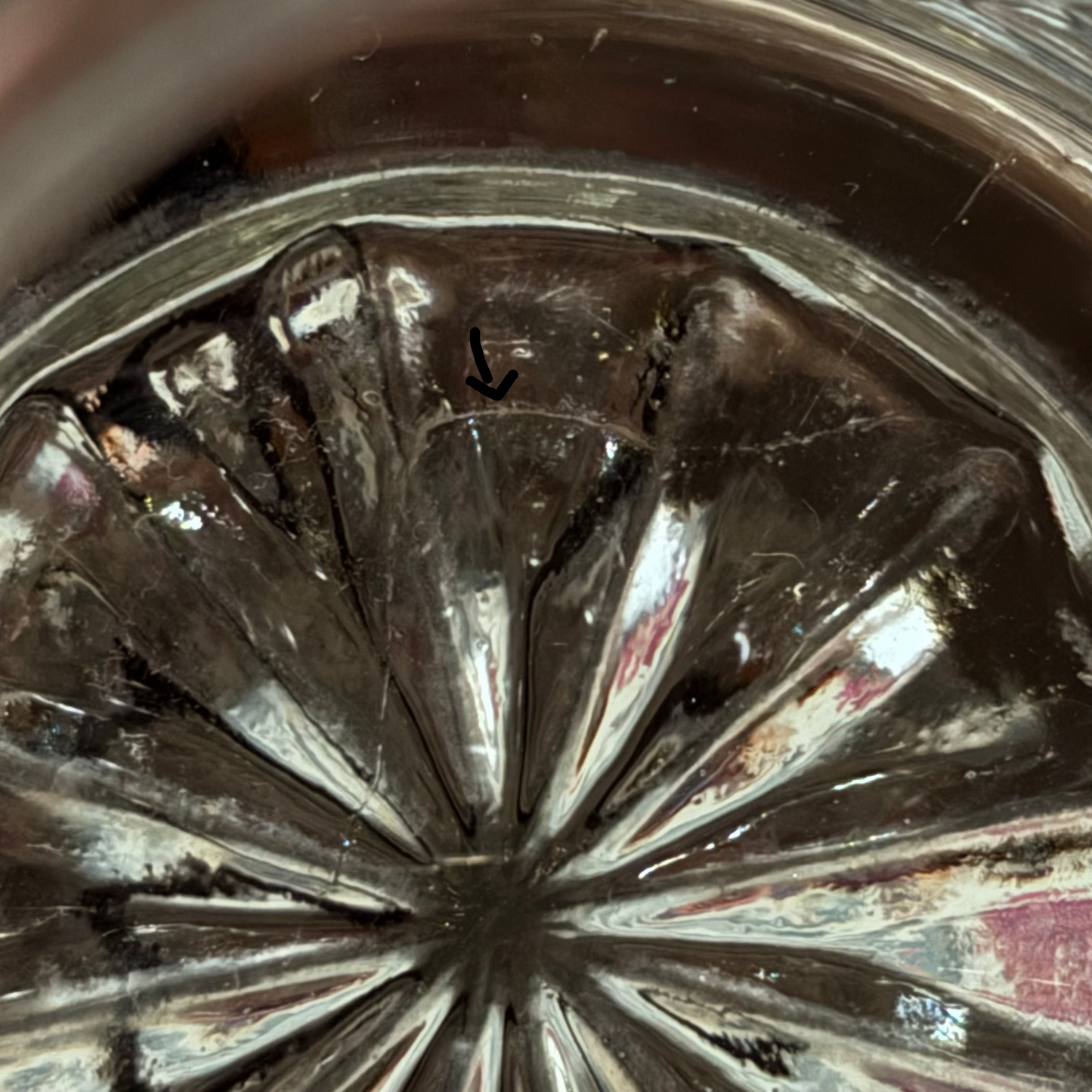Pressed Cut Glass Jelly/Jam Jar