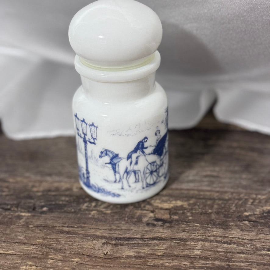 Small Blue Victorian Apothecary Jars