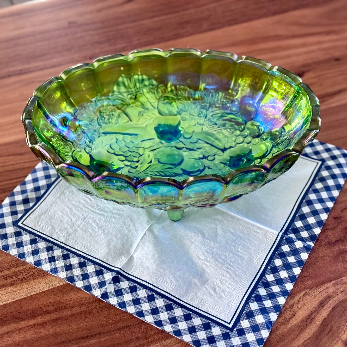 Indiana Glass/Carnival Glass Harvest Oval Bowl