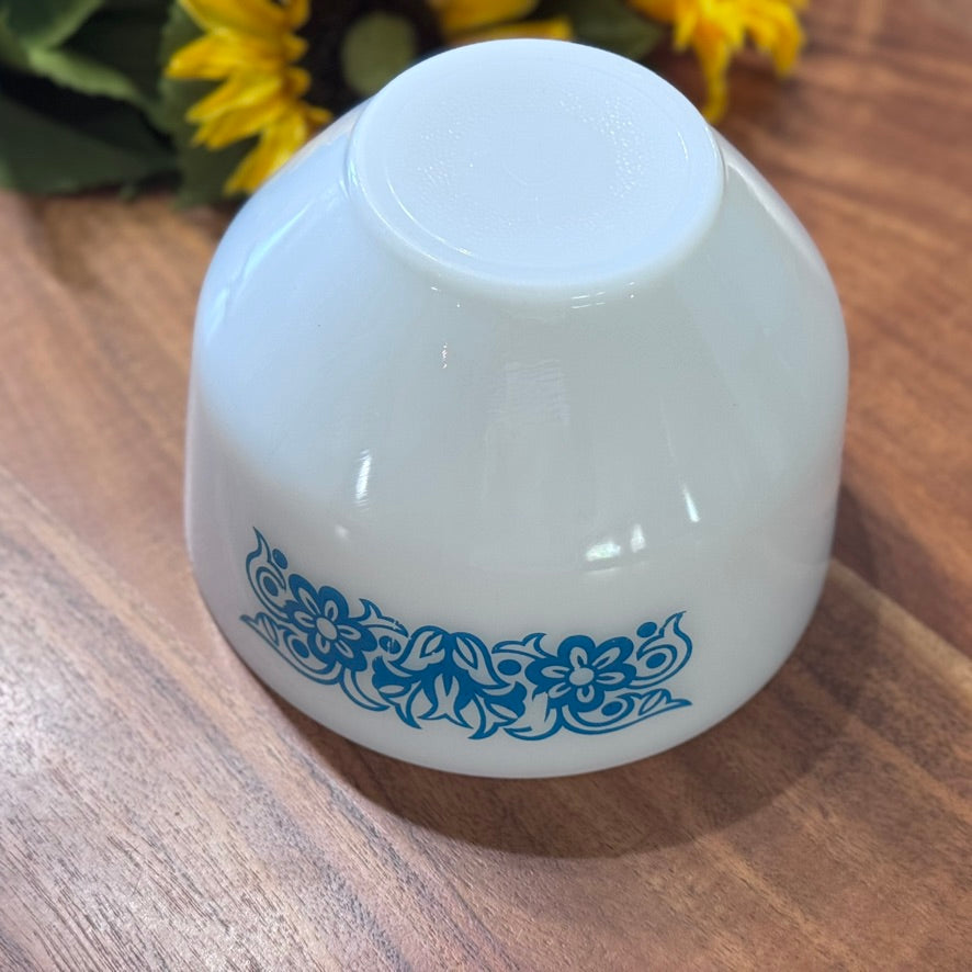 Federal Floral Milk Glass Mixing Bowl