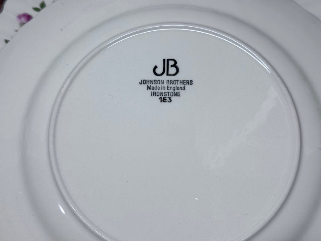 Johnson Brothers Made In England Ironstone Regency Pink Roses Dish Set