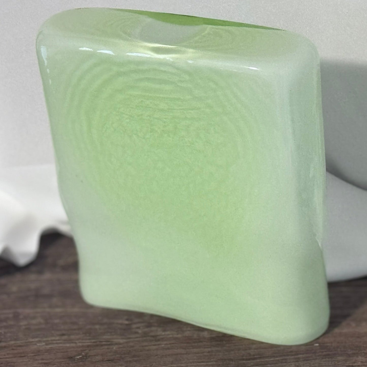 Green Glass Planter Vase