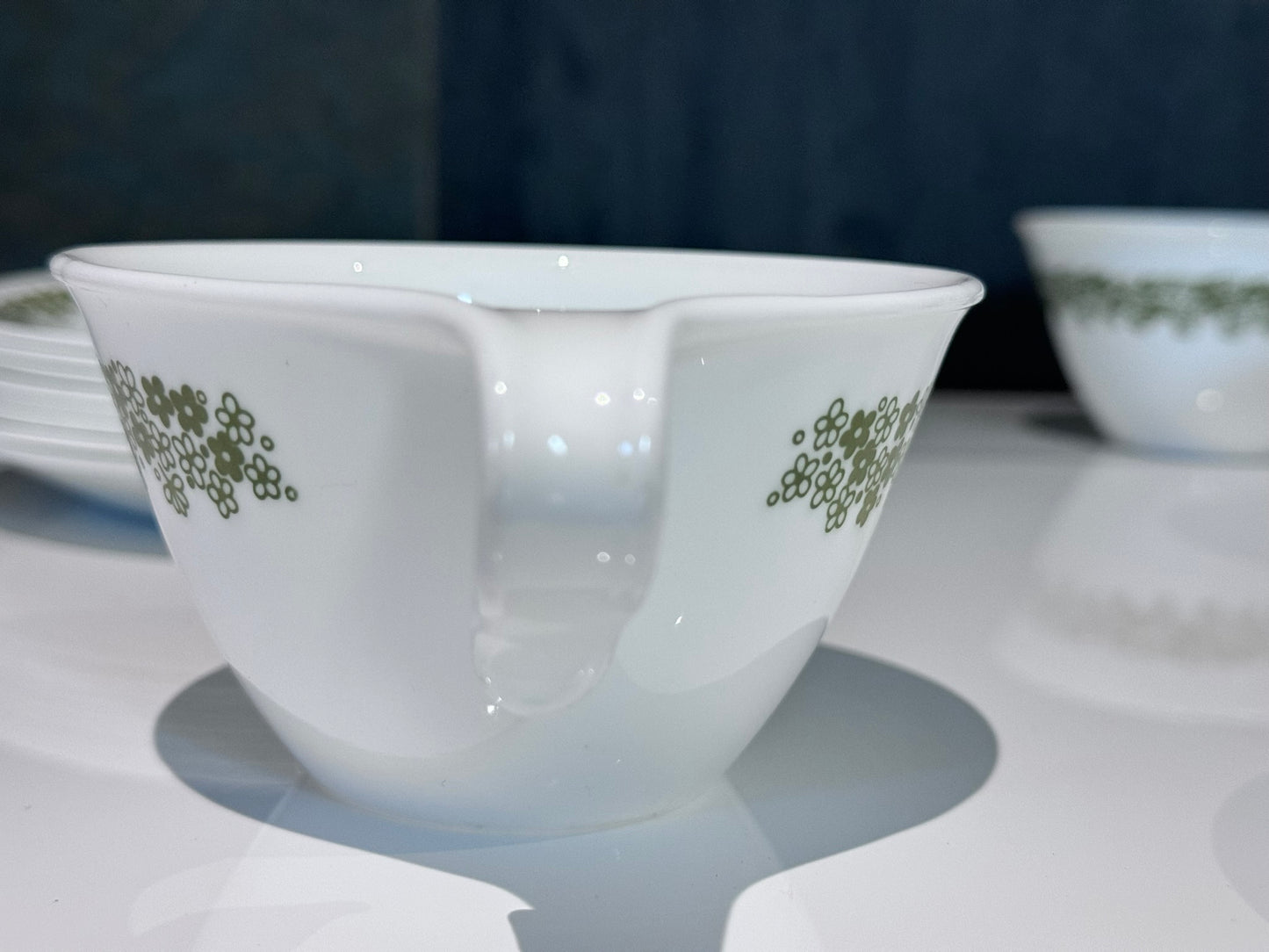 Corelle Spring Blossom, Crazy Daisy, Hook Handle, Cups and Saucers