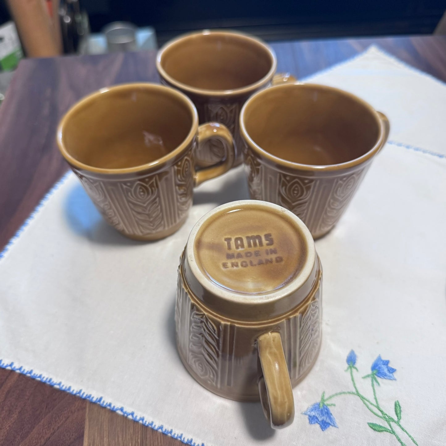 Tams England Harvest Gold Tulip Coffee Cups & Saucers