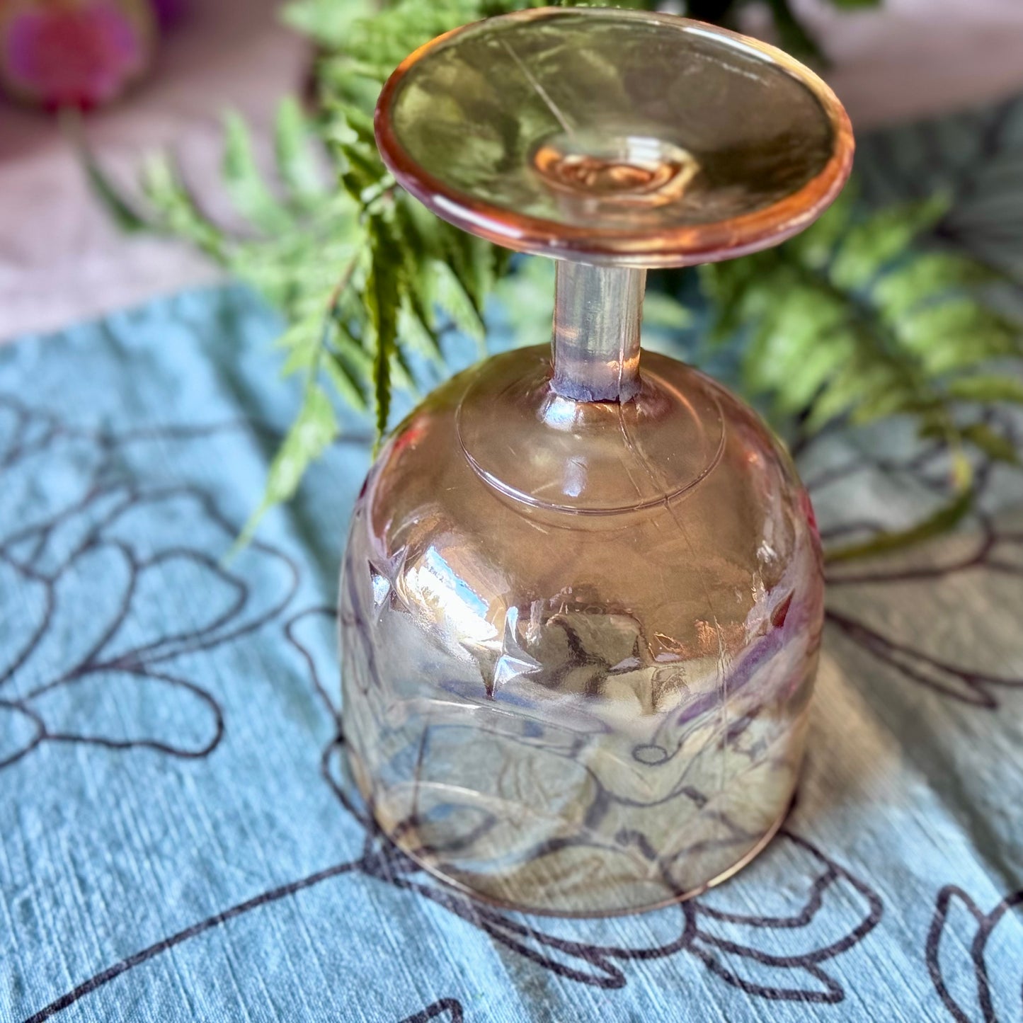 Large Marigold Jeannette Glass Goblet
