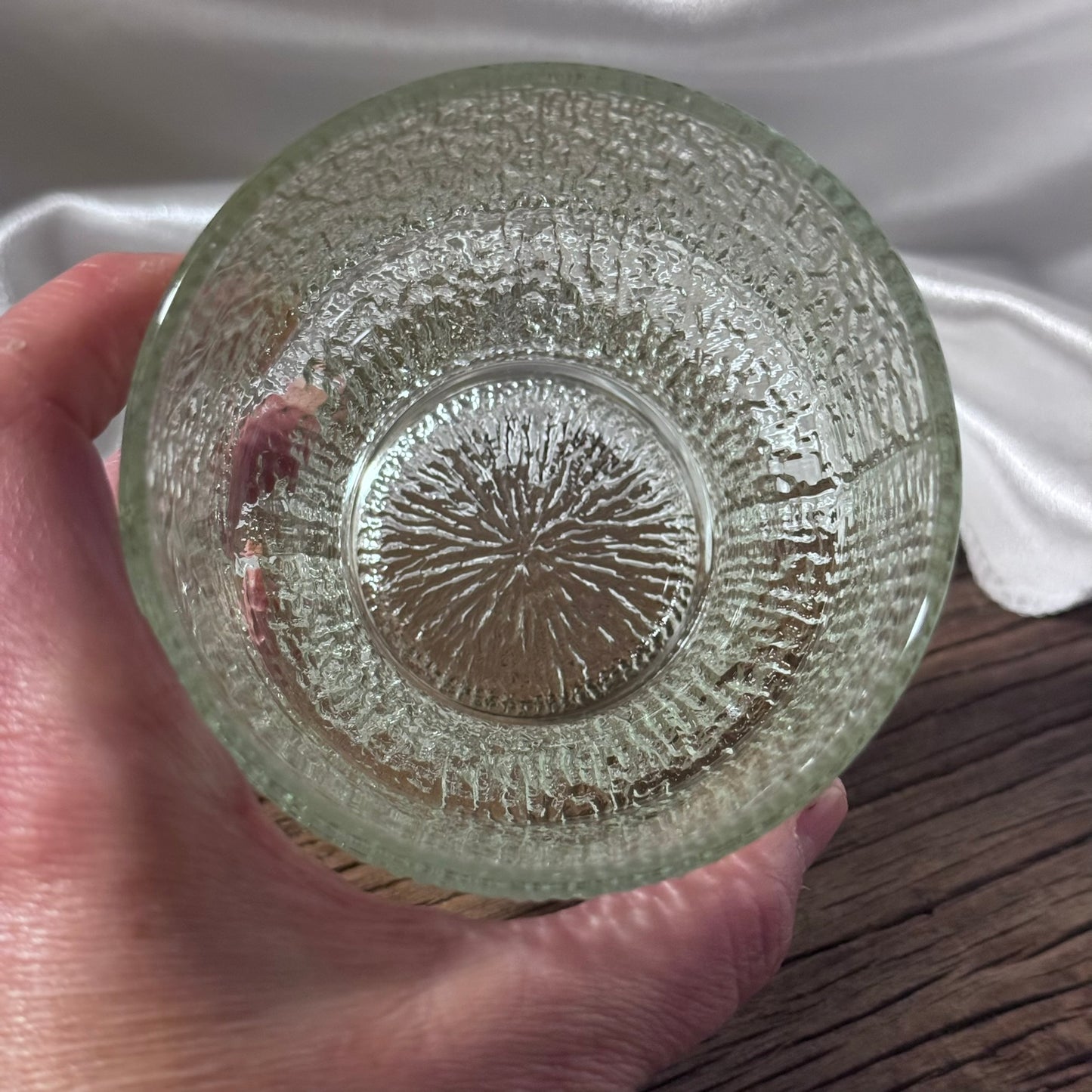 Oberglas Nordic Bark Austria Clear Glass Decanter W/Stopper