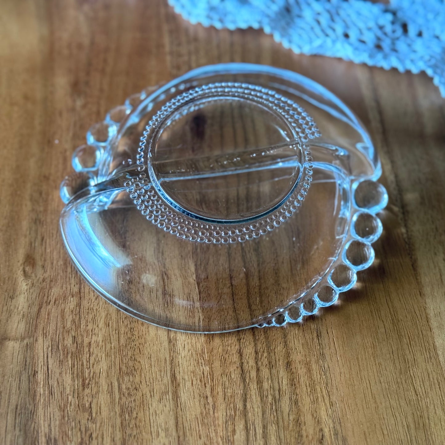 Duncan & Miller Teardrop Bubble Glass Divided Dish