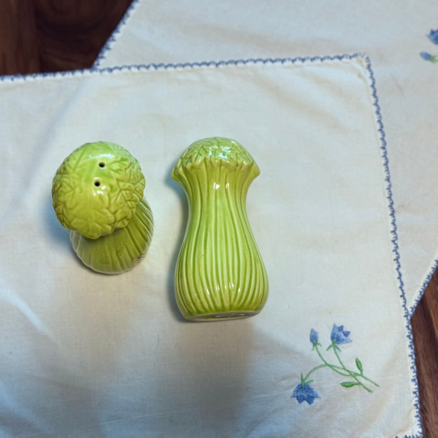 Vintage Celery Stalk Salt & Pepper Shaker Set