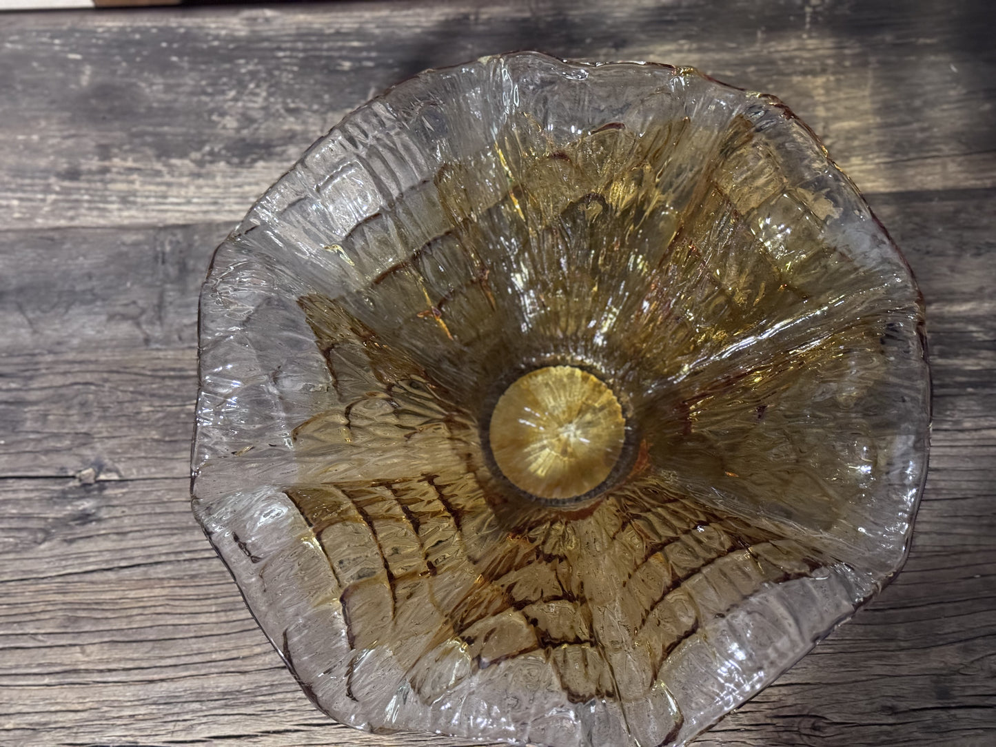 Murano Amber Glass Bowl