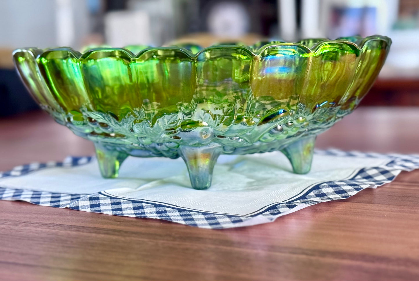 Indiana Glass/Carnival Glass Harvest Oval Bowl