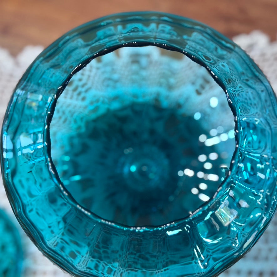 Empoli Teal Green Apothecary Lidded Pedestal Dish