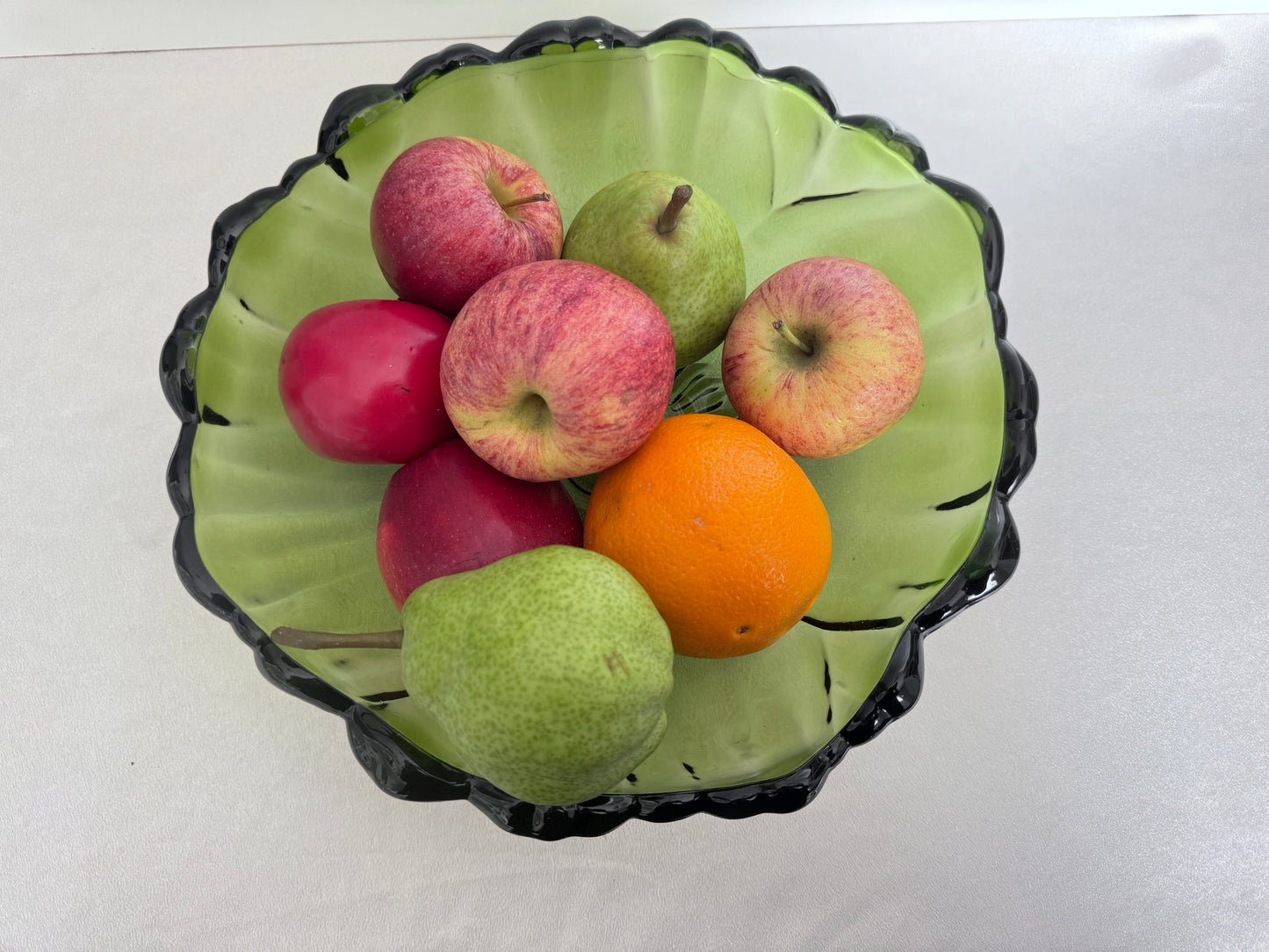 Indiana Green Glass Serving Bowl