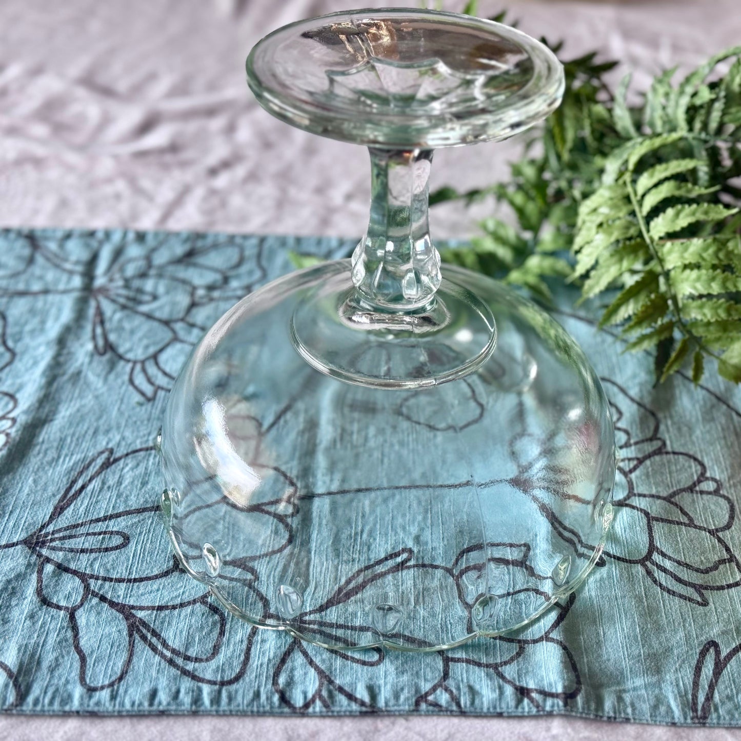 Indiana Glass Teardrop Pedestal Compote/Fruit Bowl