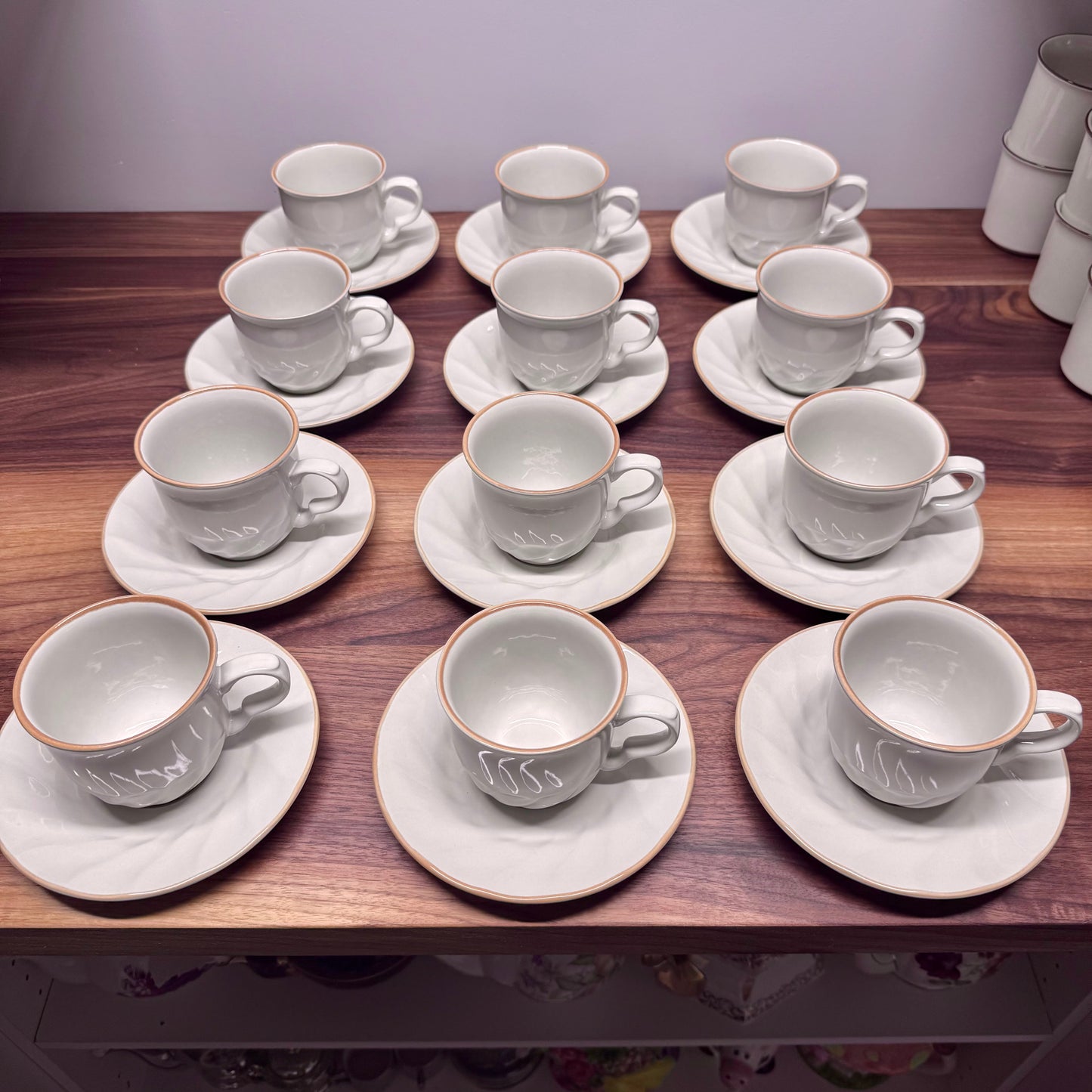 Sculptura Hearthside Stoneware Japan Teacup & Saucer Set