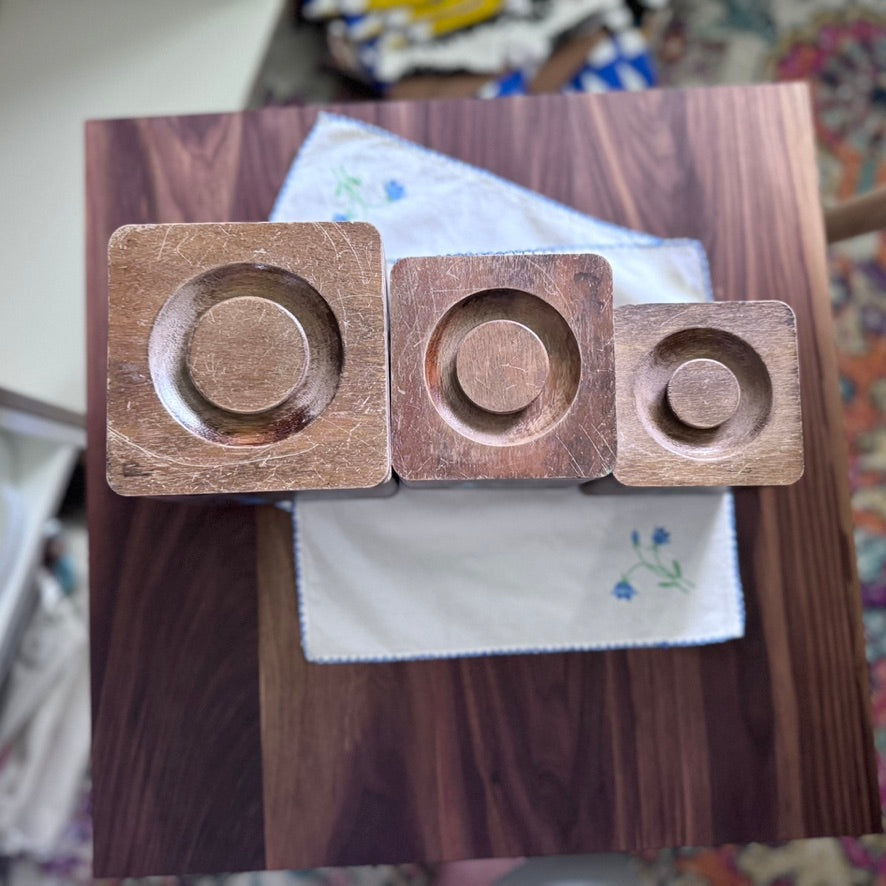 Wooden Canisters Set of 3