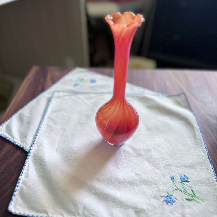 Orange/White Vase