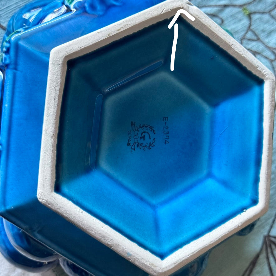 INARCO Blue Mood Indigo Ceramic Pot