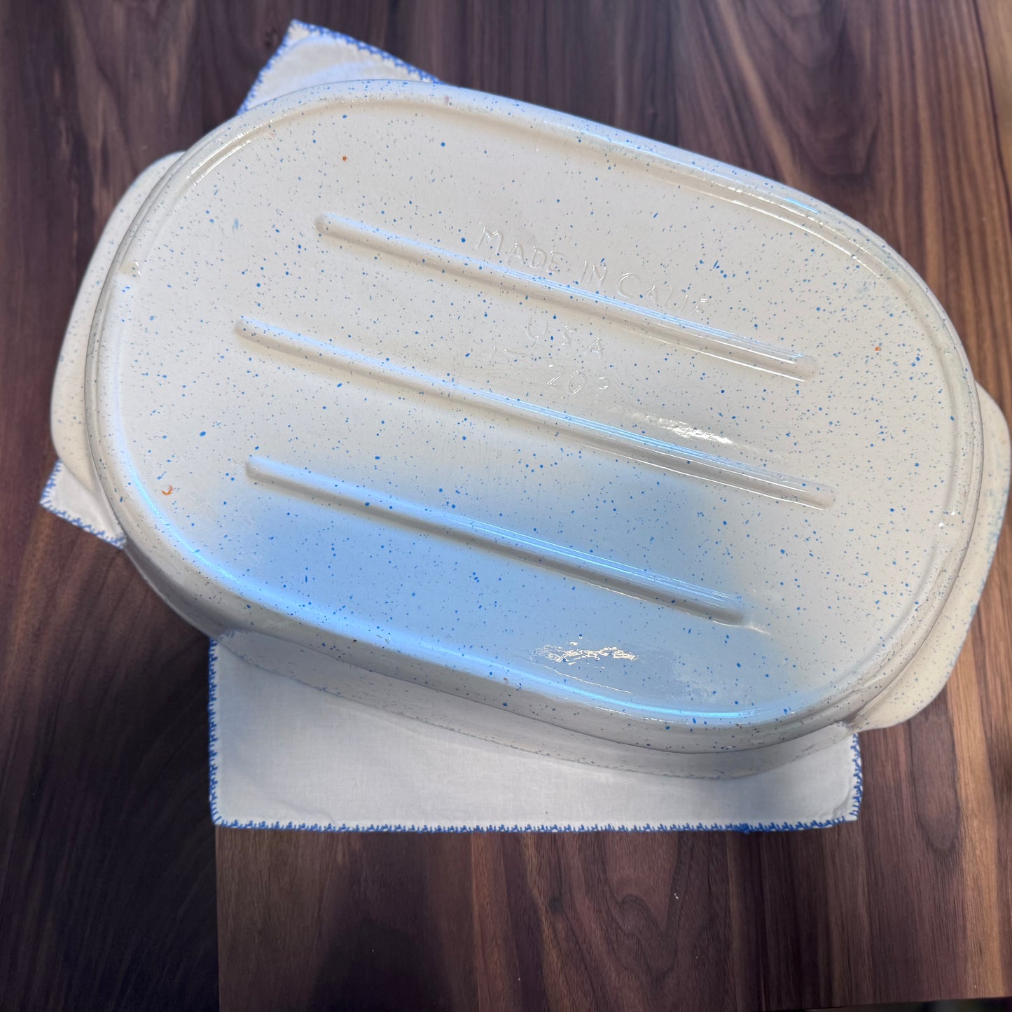 Blue Rooster Serving Dish
