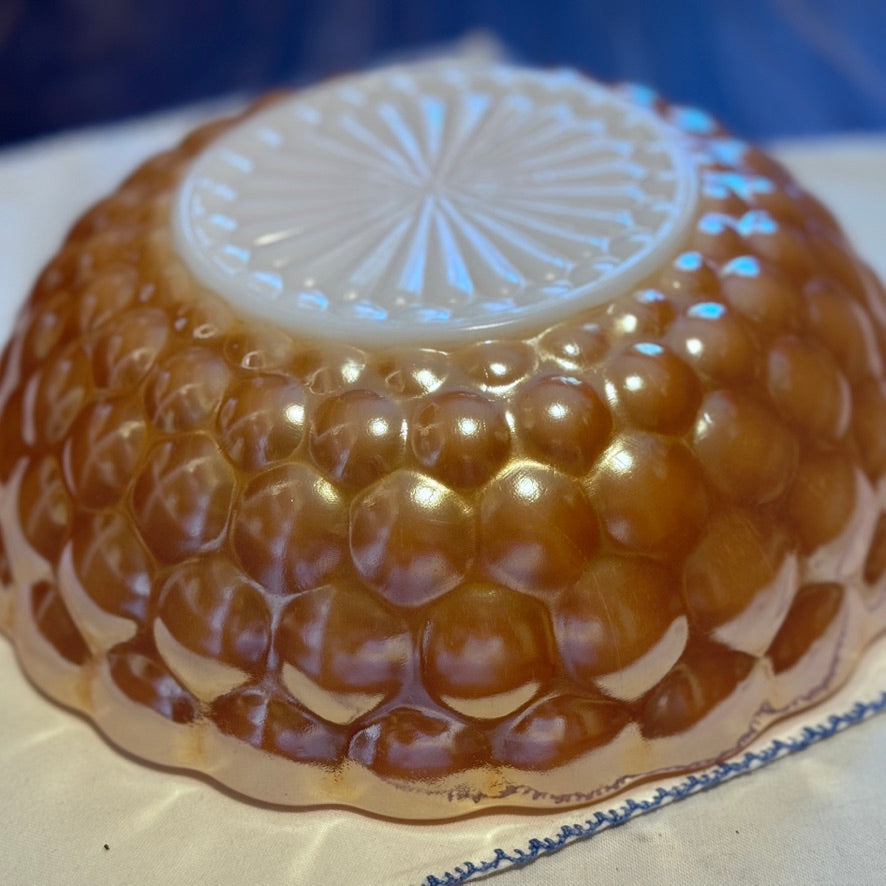 Anchor Hocking Fire King Peach Lustre Bubble Bowl