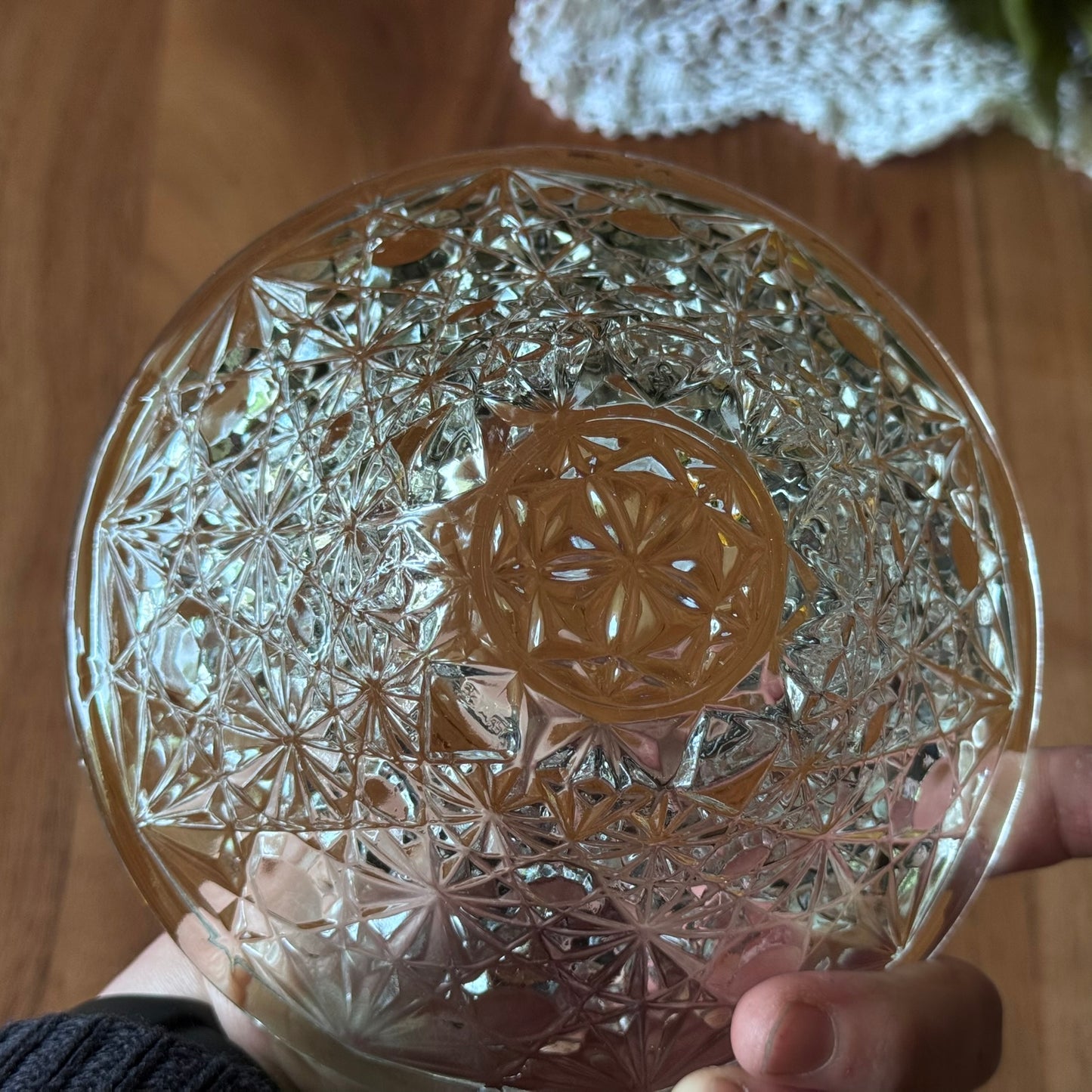 Pressed Cut Glass Serving Bowls