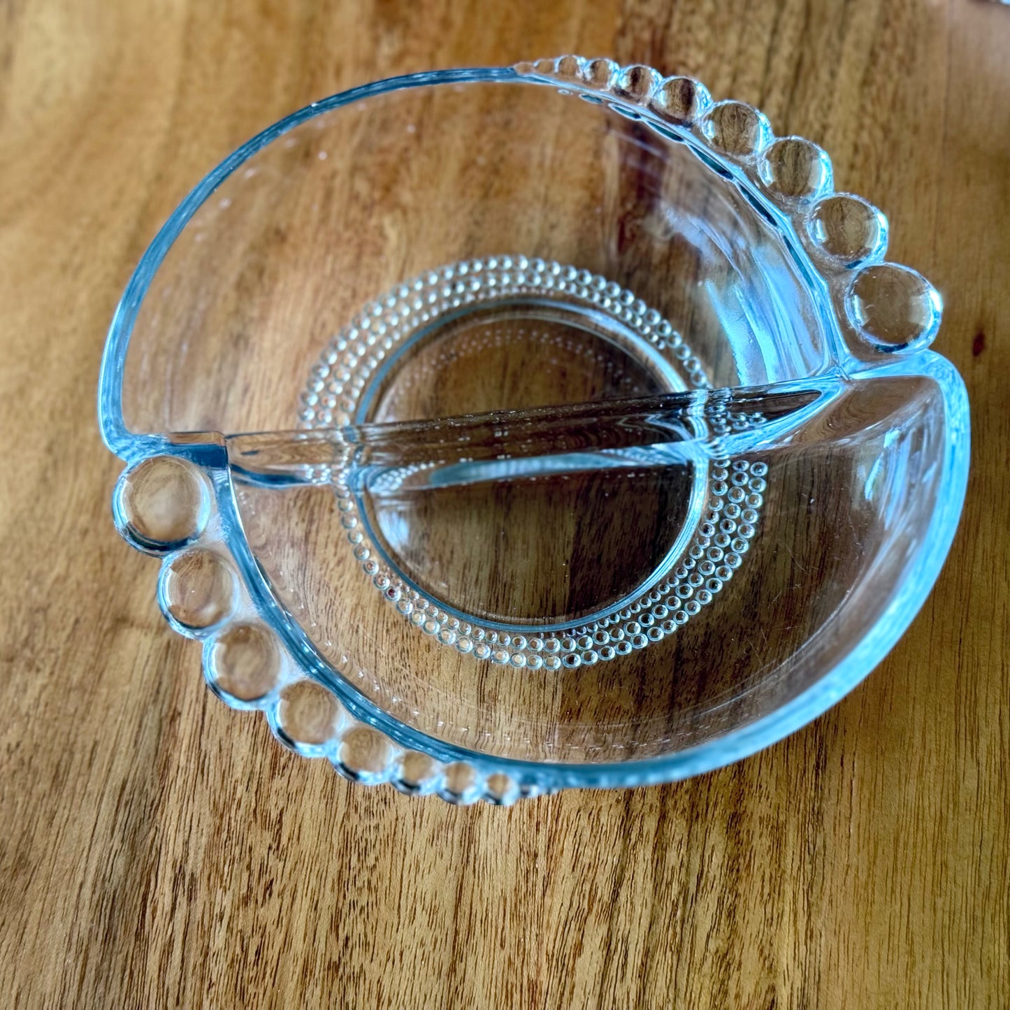 Duncan & Miller Teardrop Bubble Glass Divided Dish