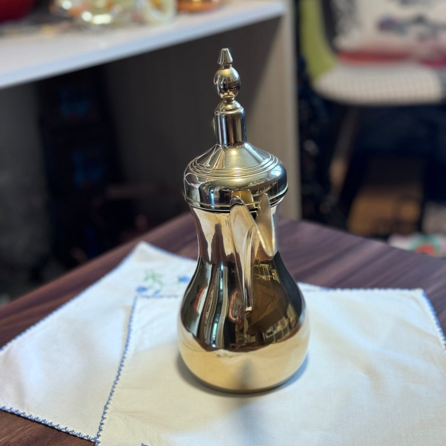 Vintage Arabic Stainless Steel Dallah Style Coffee Pot/Carafe
