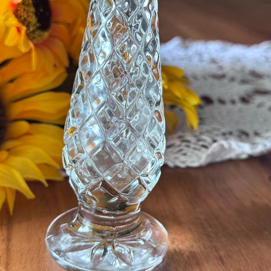 Small Pressed Glass Posy Bud Vase