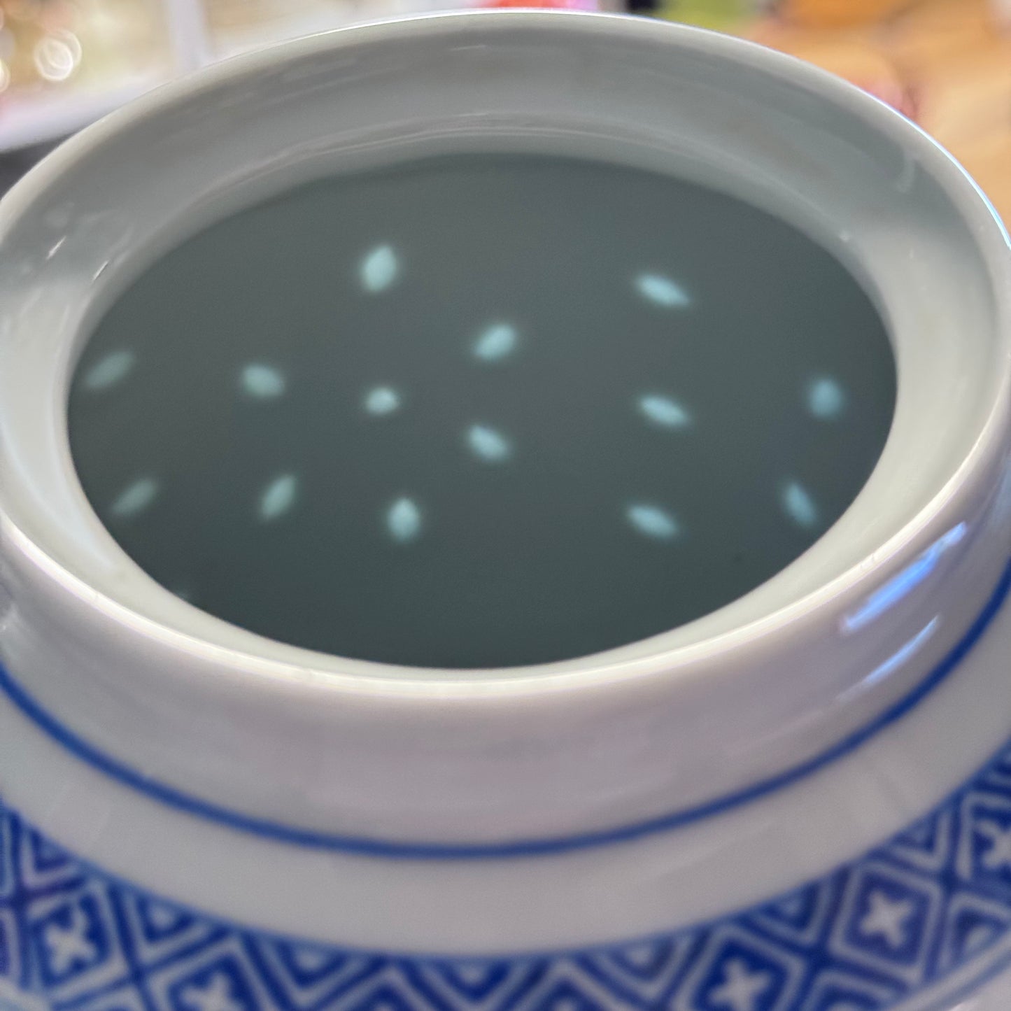 Chinese Jingdezhen Zhi Rice Eye Blue & White Teapot