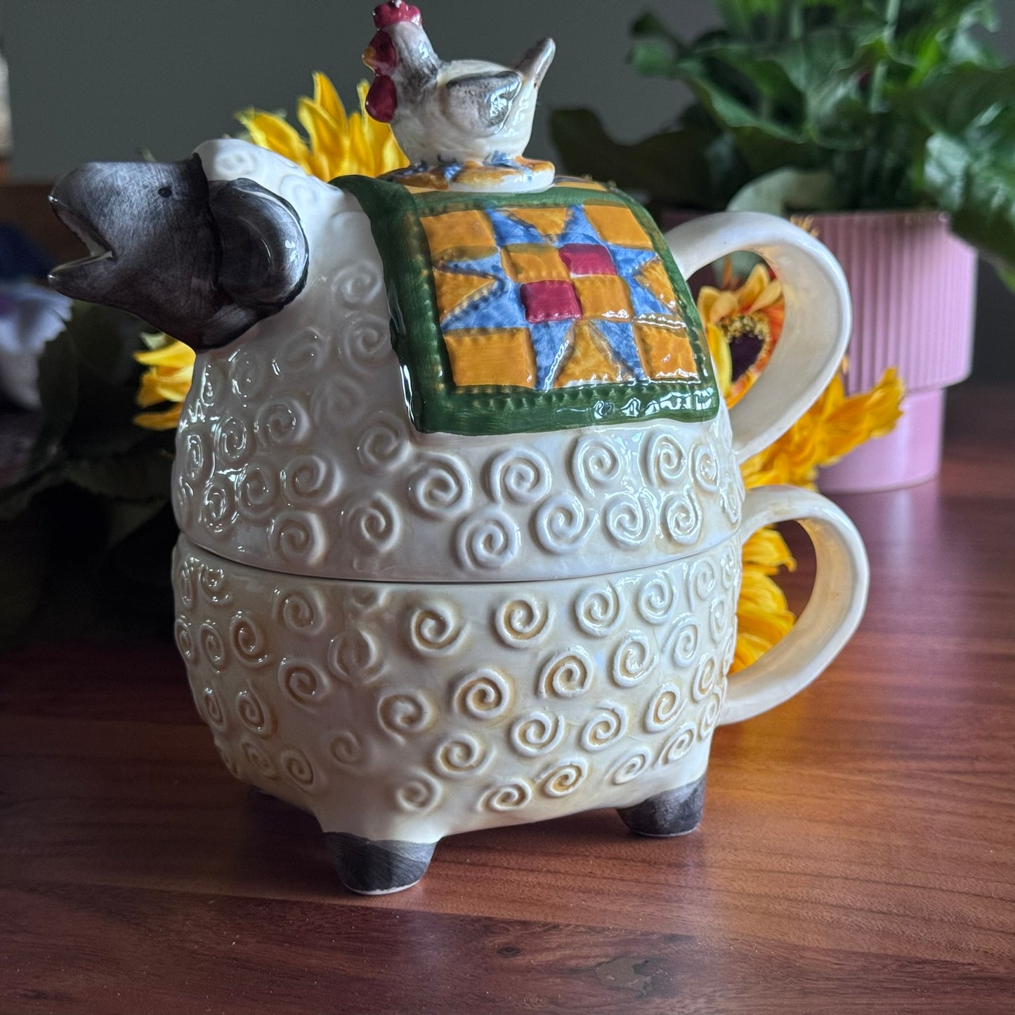 Sheep & Chicken - Barnyard Teapot/Cup