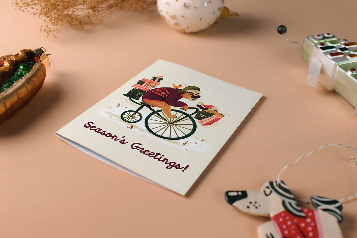 Gift Delivery Bear Holiday Boxed Set - 6 Greeting Card Set