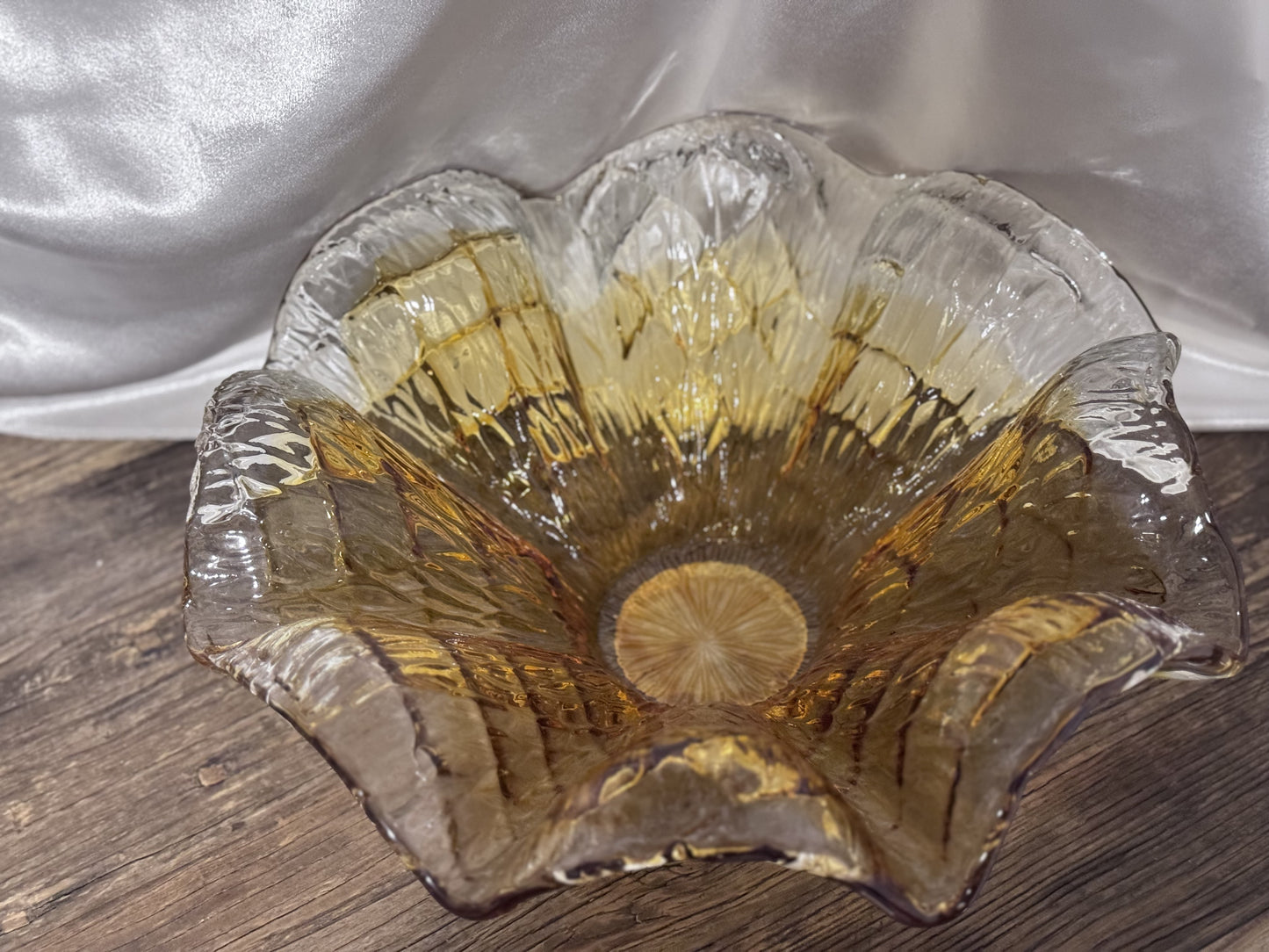 Murano Amber Glass Bowl