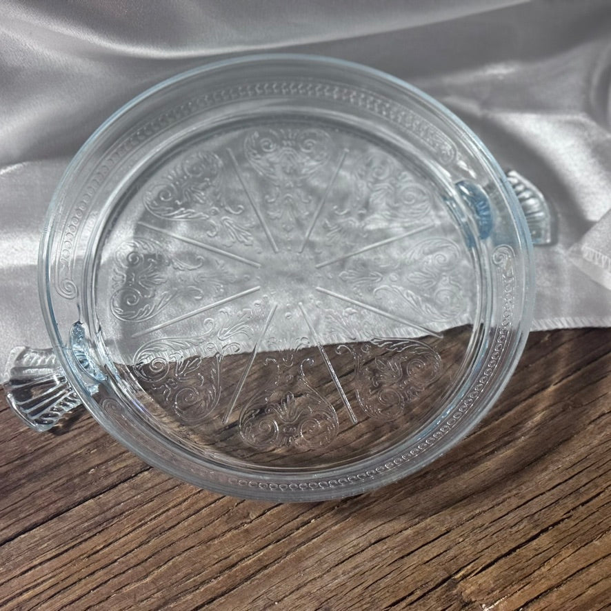 Fire King Sapphire Blue Philbe Server Trivet and Pie Plates