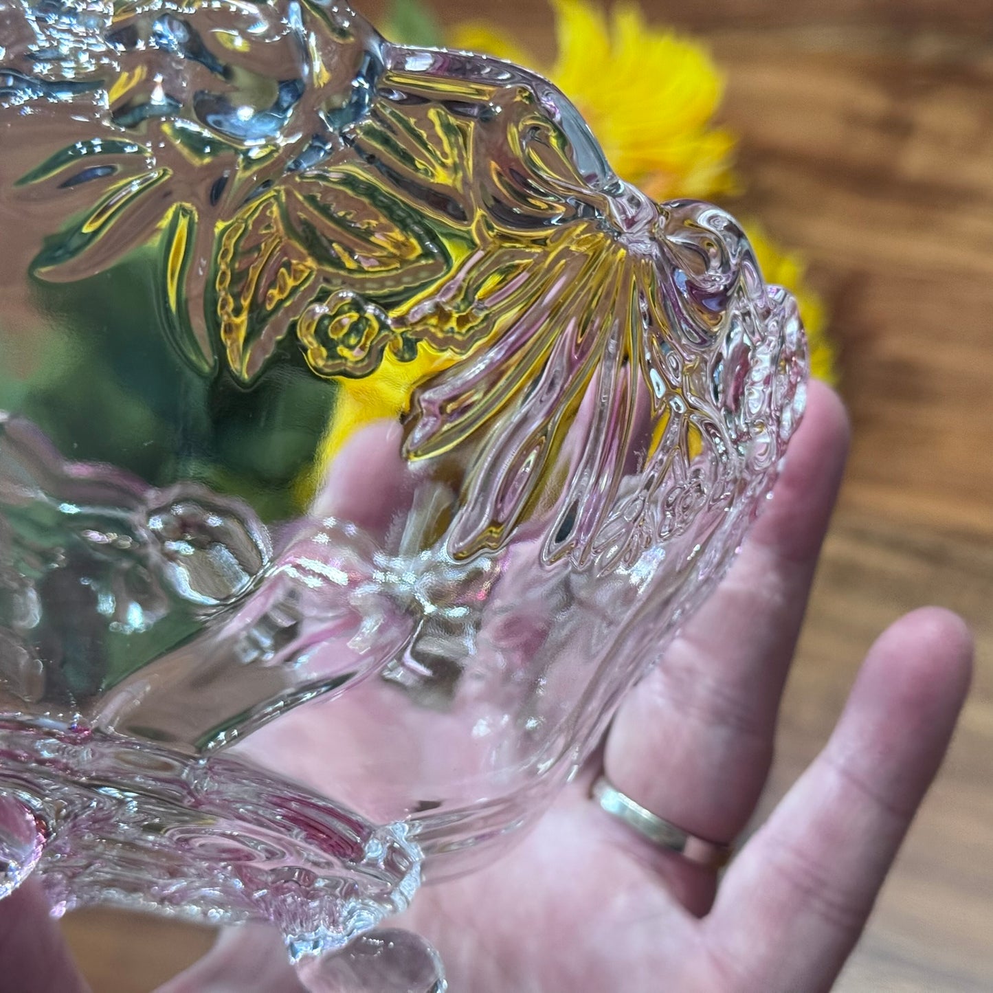 Walther Glas Floral Footed Bowl