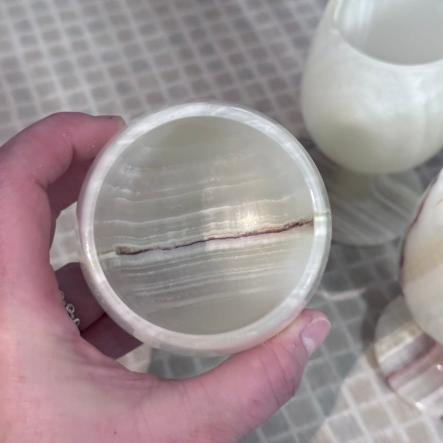 Onyx Alabaster Goblets