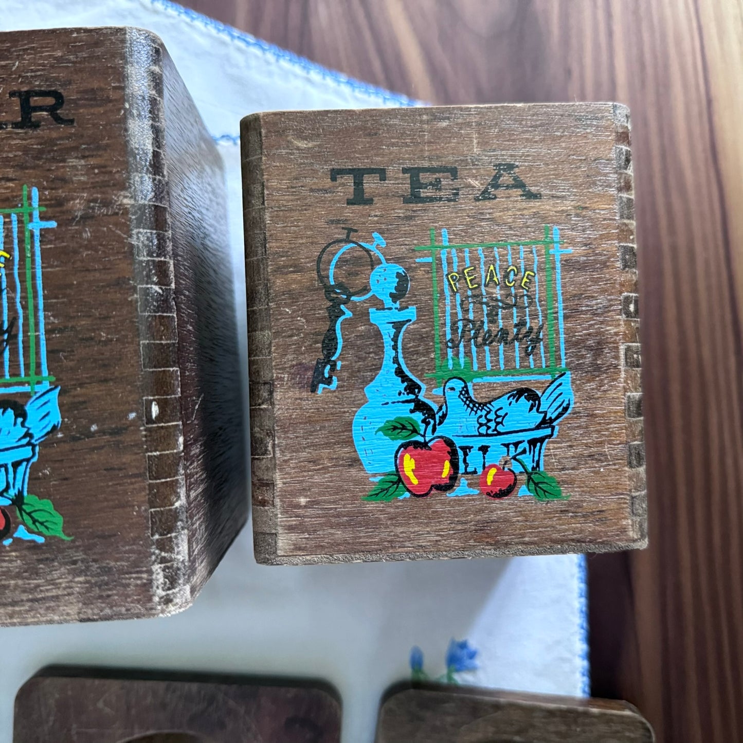 Wooden Canisters Set of 3