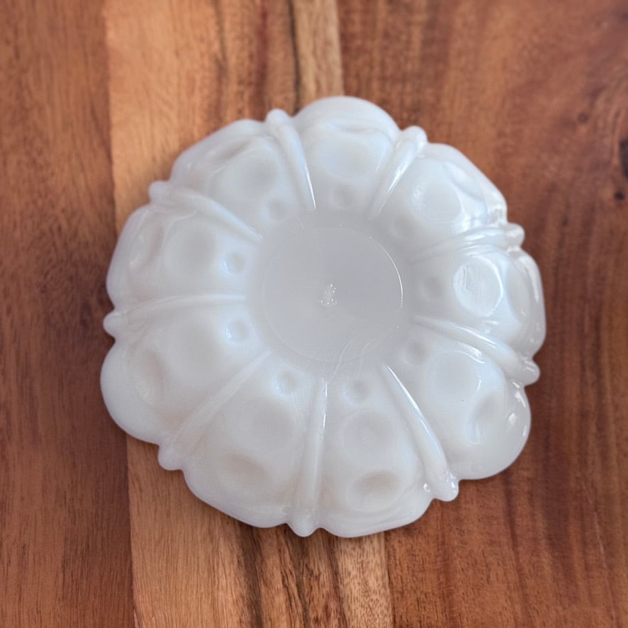 Anchor Hocking Milk Glass Ashtray/Trinket Dish