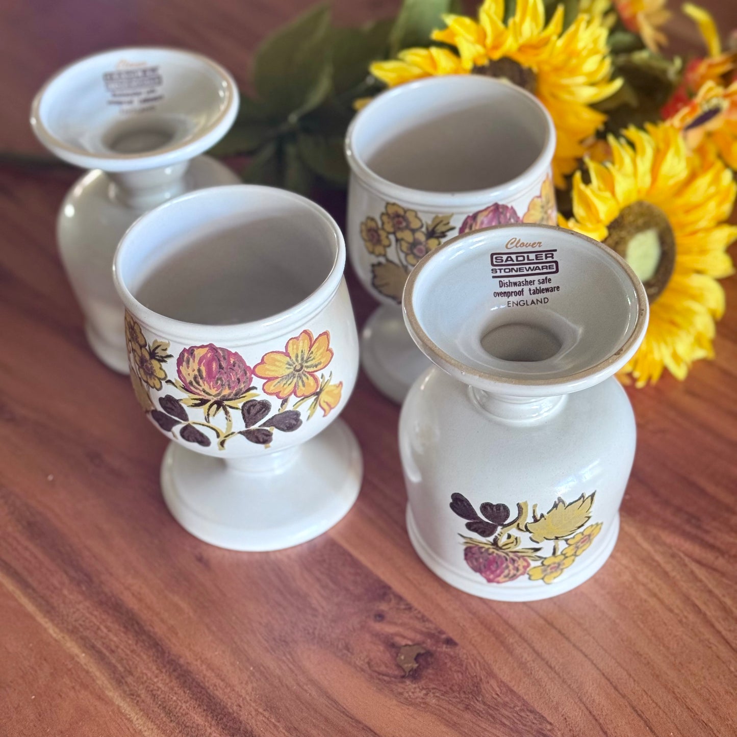 'Clover' Stoneware Wine Chalice/Goblet Sadler