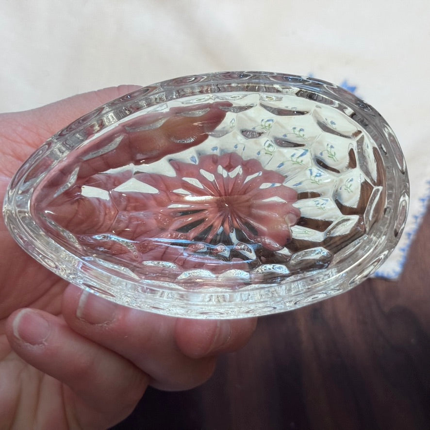 Small Crystal Egg Trinket Box With Lid