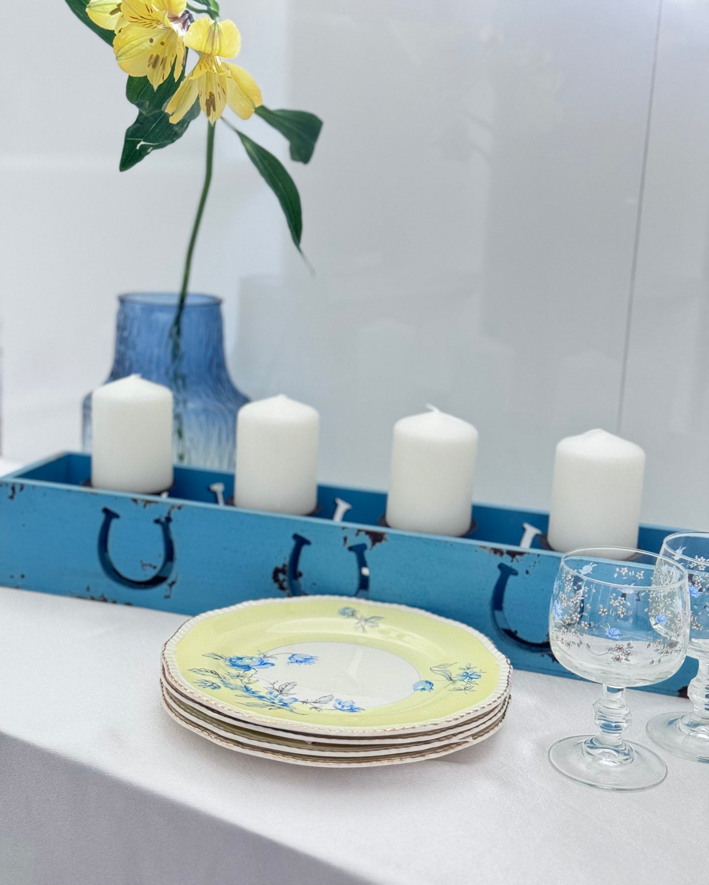 Rustic Horseshoe Candle Holder