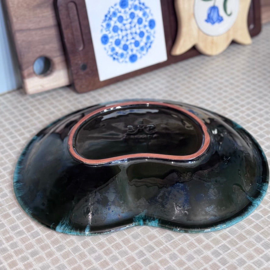 Blue Mountain Pottery Lily Pad/Tractor Seat Platter