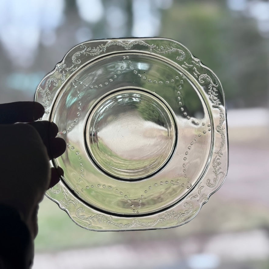 Yellow Depression Glass Saucer